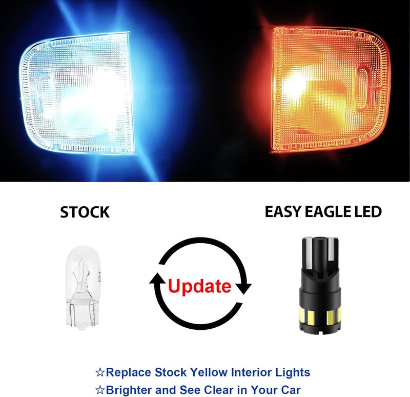 EASY EAGLE LED Interior Car Lights for Honda-Civic-2016-2021: 6 Piece Kit White LED Light Bulbs - Super Bright 6000K + Install Tool - Image 2